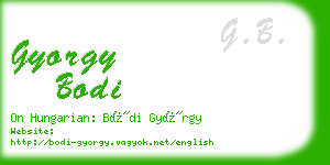 gyorgy bodi business card